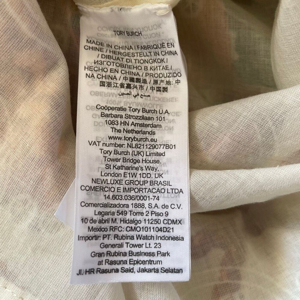 Tory Burch Broderie Anglaise Painter’s Dress fruit basket women’s size 10 - Picture 12 of 14